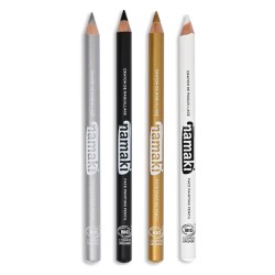 Namaki - Set mit 4 Schminkstiften - Gold, Silber, Schwarz und Weiss - Bio  Kinderkosmetikset