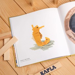 KAPLA® Kunstbuch Nr. 4 beige - bauen nach Anleitung - das Original