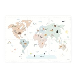 Tiloo Tapis Puzzle carte du monde - Play&Go Puzzlemat Worldmap