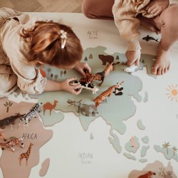 Tiloo Tapis Puzzle carte du monde - Play&Go Puzzlemat Worldmap
