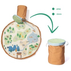 Soo Spielmatte & Aufbewahrungskorb Zoo - Play & Go
