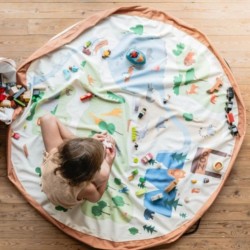 Soo Tapis de jeu & panier à jouets zoo - playmat & toy bag Fuchsia