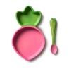 Ramona The Radish Plate & Spoon - Set de vaisselle pour enfants en bois d'hévéa - Oli&Carol