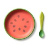Wally The Watermelon Plate & Spoon - Set de vaisselle pour enfants en bois d'hévéa - Oli&Carol