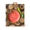 Wally The Watermelon Plate & Spoon - Set de vaisselle pour enfants en bois d'hévéa - Oli&Carol