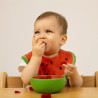 Wally The Watermelon Bowl & Spoon - Set de vaisselle pour enfants en bois d'hévéa - Oli&Carol