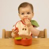 Pepa The Apple Bowl & Spoon - Set de vaisselle pour enfants en bois d'hévéa - Oli&Carol