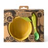 Lou The Lemon Bowl & Spoon - Set de vaisselle pour enfants en bois d'hévéa - Oli&Carol