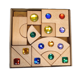 44 blocs avec des bijoux  en bois - Bajo