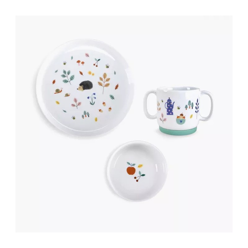 Set vaisselle porcelaine - Pomme des bois