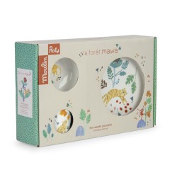 Geschirr Set Porzelan - La forêt Mawa - Moulin Roty