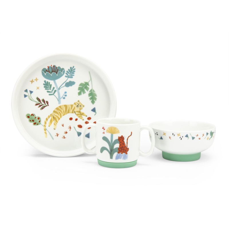 Set vaisselle porcelaine - Vaisselle pour enfants - La forêt Mawa - Moulin Roty