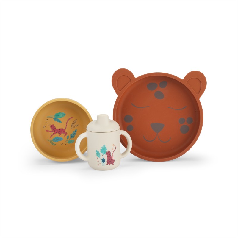 Set vaisselle silicone - Vaisselle pour enfants - La forêt Mawa - Moulin Roty