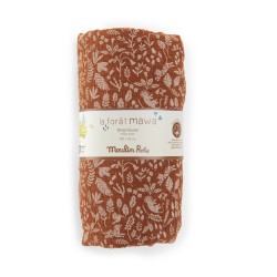 Drap housse feuillage lit bébé - La forêt Mawa - Moulin Roty