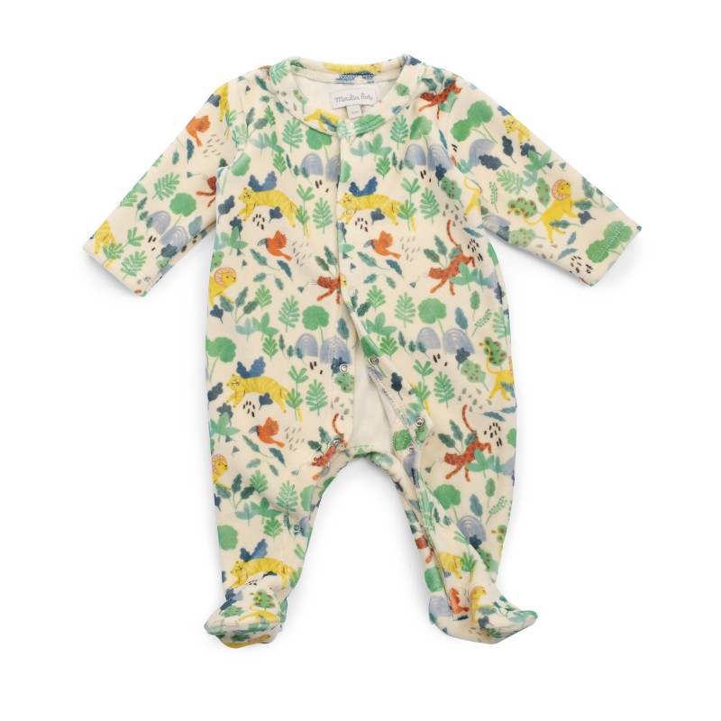 Pyjama velour Dschungel 12 Monat - Moulin Roty