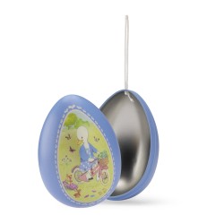 Petit oeuf métal bleu - La grande Famille - Moulin Roty