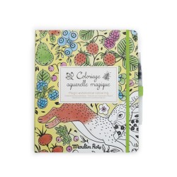 Cahier coloriage aquarelle magique - Le Jardin du Moulin - Moulin Roty