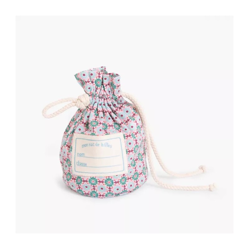 Sac de billes fleur - vintage - Aujourd'hui c'est mercredi - Moulin Roty