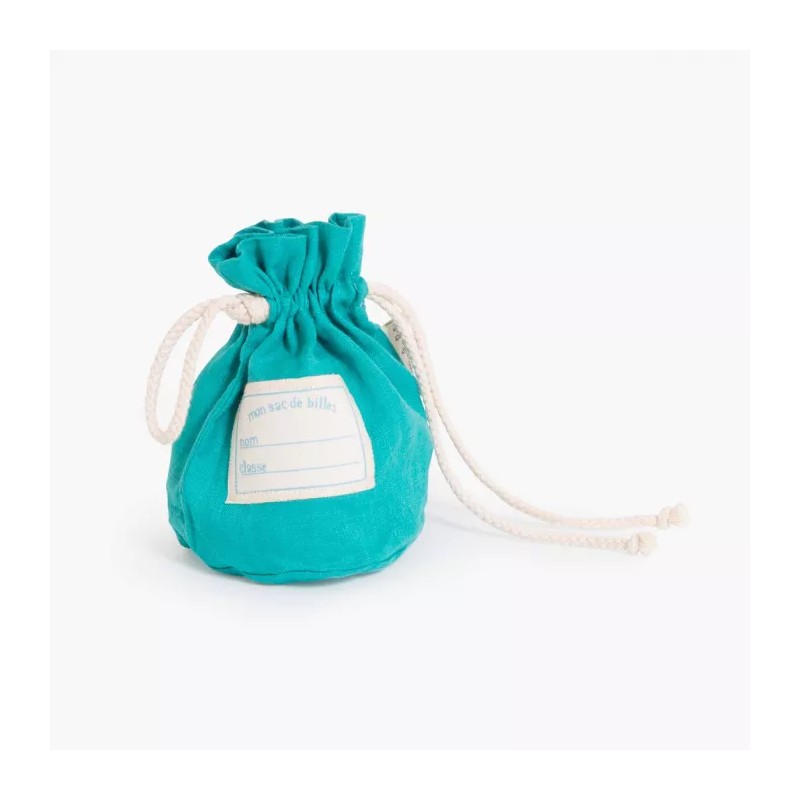 Murmeln Täschchen türkis  - Vintage - Aujourd'hui c'est mercredi - Moulin Roty