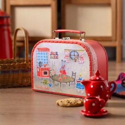 Valise dînette à pois