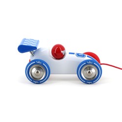 Nachzieh Rennauto weiss aus Holz - Vilac