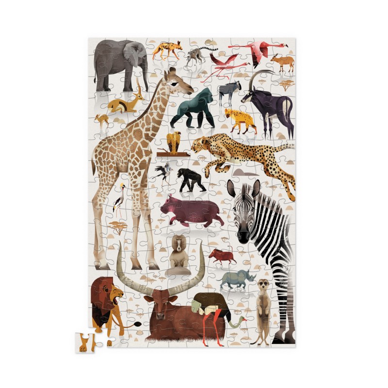 150 pcs Puzzle métallique Animaux d'Afrique  - 150 pièces - à partir de 6 ans - Crocodile Creek