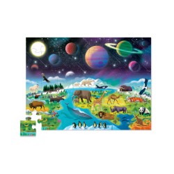 Oben & Unten Puzzle Erde - Weltraum 48 tlg. - Crocodile Creek