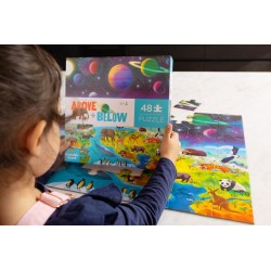 48 pcs Dessus & Dessous Puzzle Terre - Espace - Crocodile Creek