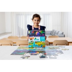 48 pcs Dessus & Dessous Puzzle Terre - Espace - Crocodile Creek