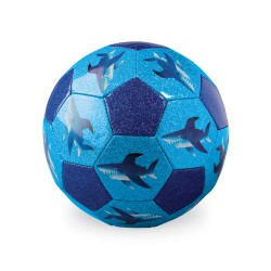 Ballon de foot scintillant requin - 18 cm - Crocodile Creek