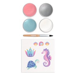 Kit de maquillage 4 couleurs - Sirène - Maquillage bio pour enfants - Namaki