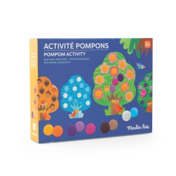 Pompon-Bastelset Bäume - Les Toupitis - Moulin Roty
