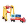 Containerkran mit Lastwagen aus Holz - Vilac