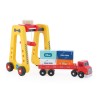 Containerkran mit Lastwagen aus Holz - Vilac