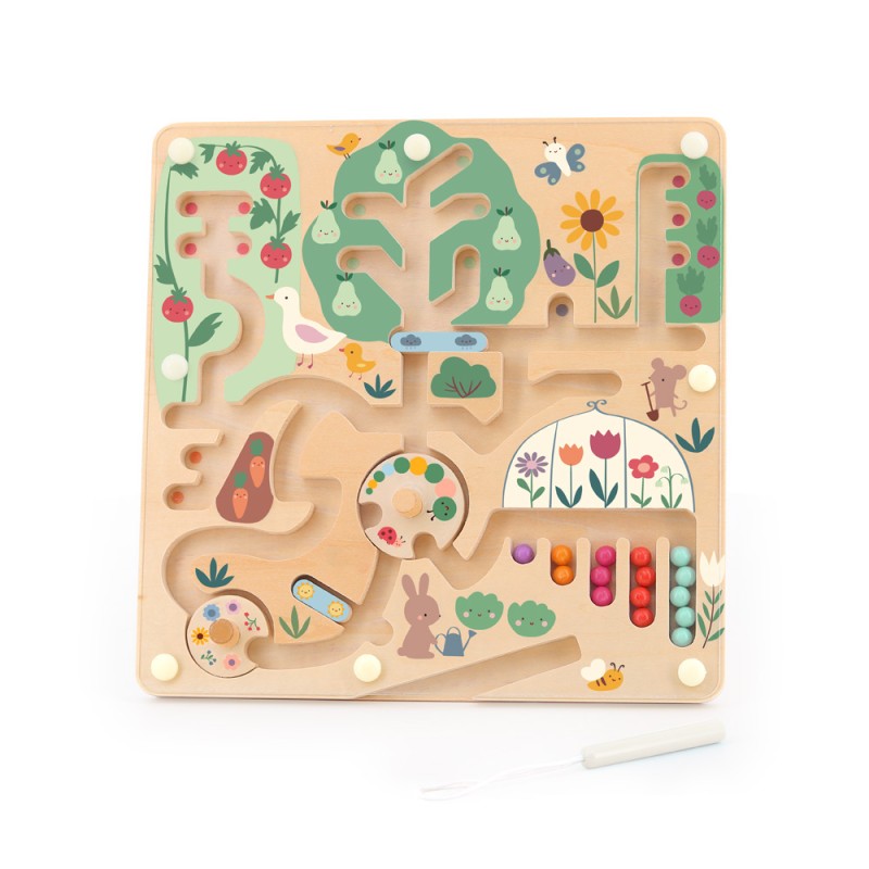 Magnetisches Labyrinth - in meinem Garten - aus Holz für Kinder ab 2 Jahren -  Sarah Betz - Vilac