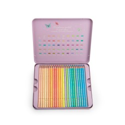 Metallbox mit 50 Buntstiften pastell - Les Rosalies - Moulin Roty