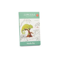 Puzzle 3D Chamäleon - Tout autour du monde - Moulin Roty