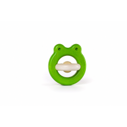 Hochet grenouille vert avec une boule en bois  - Bajo