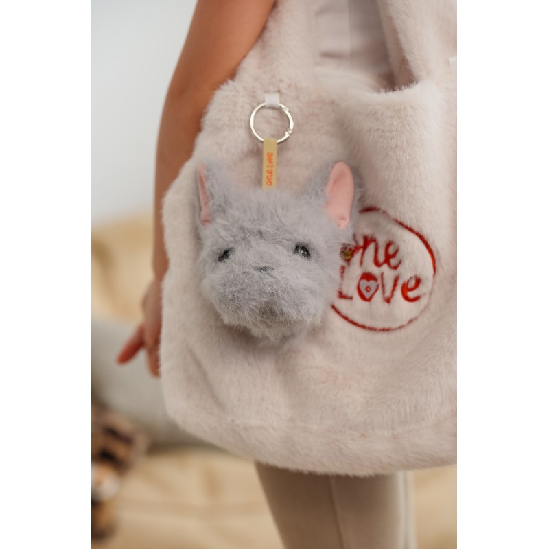 Charm pendentif en peluche Bouledogue français - One Love Plush
