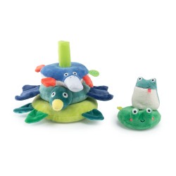Stapelpyramide Tiere aus Plüsch - La mare aux grenouilles - Moulin Roty