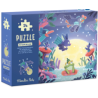 Leuchtpuzzle im Mondschein - La mare aux grenouilles - 24 Teile - Moulin Roty