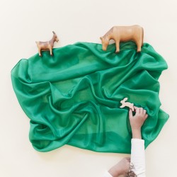 Playsilks - Foulards en soie pour jouer - vert émeraude - Sarah's Silks