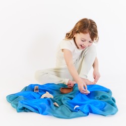 Playsilks Foulard en soie - Foulards en soie pour jouer - Ozéan - Sarah's Silks