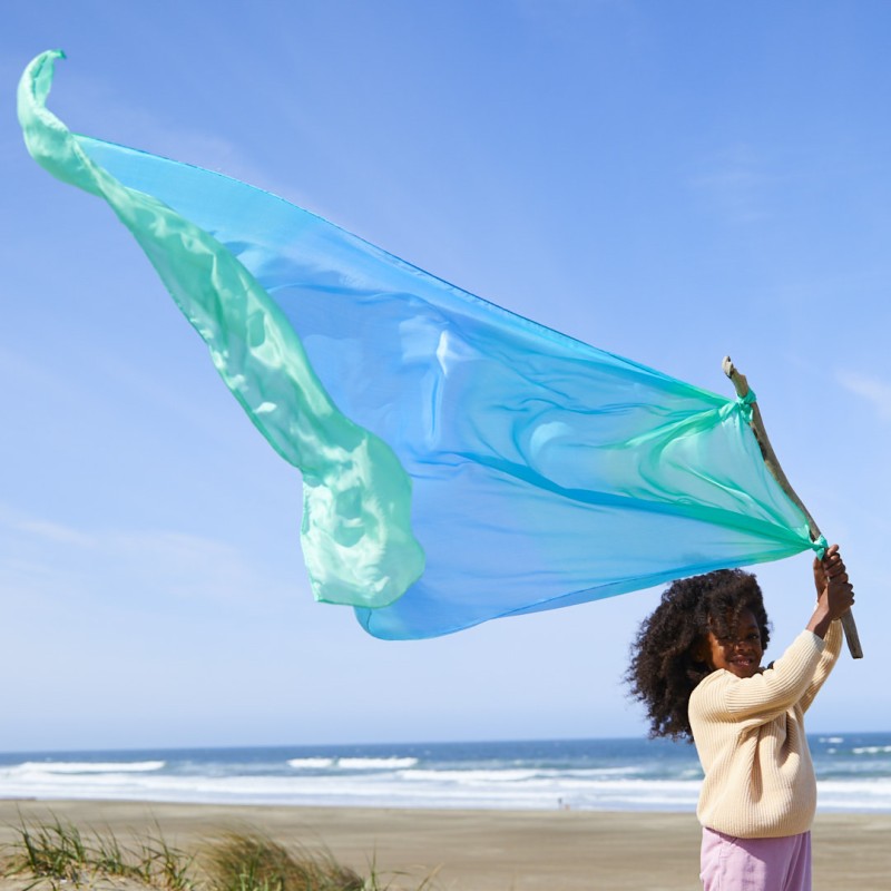 Enchanted Playsilks - Grand foulard en soie pour jouer - Mer - Sarah's Silks