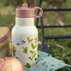 Kindertrinkflasche aus Edelstahl - Trois petits lapins - Moulin Roty