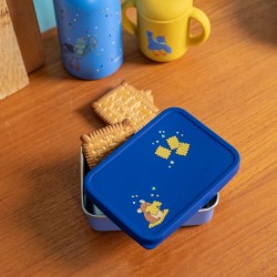 Kinder Snackbox aus Edelstahl mit Silikon Deckel - Puce & Pilou - Moulin Roty