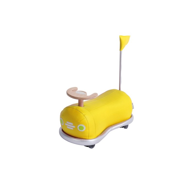 Autoscooter gelb - vintage Rutscher für Kinder - Moulin Roty