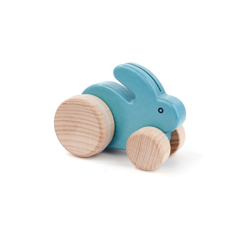 Petit lapin bois turquoise - Bajo