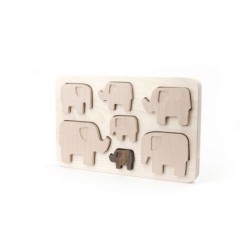 Puzzle éléphant en bois naturel durable - Bajo