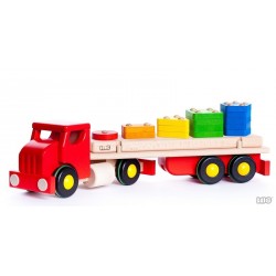 Camion grand en bois rouge - Bajo